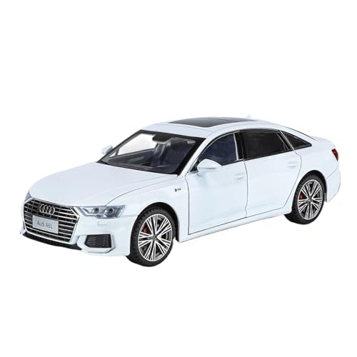 GUOLAIXIANG 1:18 Für A6L Automodell Simulation Metalllegierung Ornamente Sammlung Großes Auto Geschenk(White) von GUOLAIXIANG