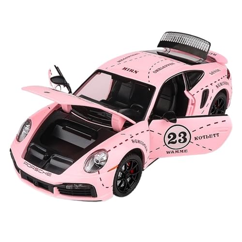 GUOLAIXIANG 1:24 FÜR 911Turbo S Legierung Auto Modell Sport Auto Spielzeug Sammlung Auto Modell Ornamente Geschenk(Pink) von GUOLAIXIANG