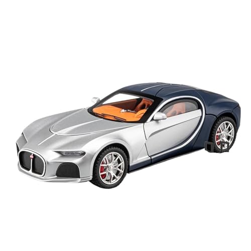 GUOLAIXIANG 1:24 FÜR Atlantic Auto Modell Simulation super Sport Auto Ornamente Legierung Spielzeug Auto Geschenk(Blue) von GUOLAIXIANG