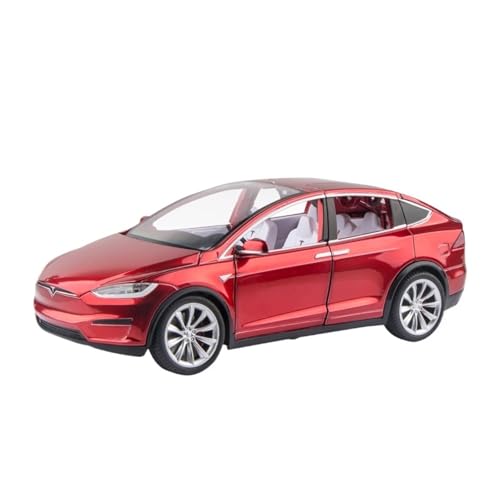 GUOLAIXIANG 1:24 for Model X Mini Racing Alloy Car Model Toy Car Sports Car Decoration Ornaments(Red) von GUOLAIXIANG