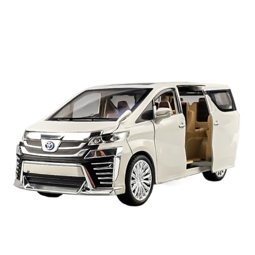 GUOLAIXIANG 1:24 für Vellfire Automodell Legierung Simulation Business Nanny Auto Ornamente Spielzeugauto Geschenksammlung(White) von GUOLAIXIANG