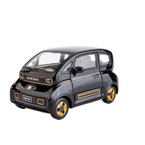 GUOLAIXIANG 1:24 für Wuling Baojun Kiwi EV Legierung Auto Nachahmung Echt Metall Neue Energie Auto Modell Ornamente Spielzeug Auto Sammlung(Black) von GUOLAIXIANG