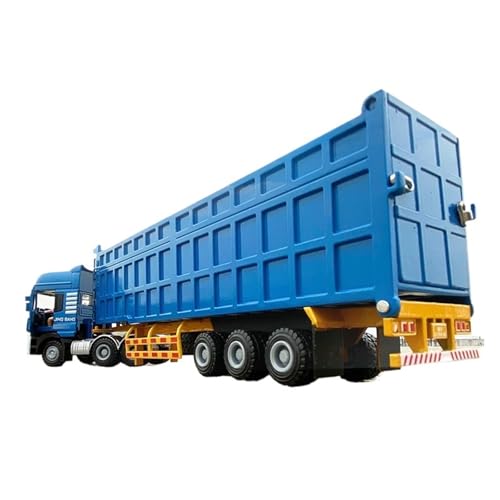 GUOLAIXIANG 1:50 Schwere LKW Simulation Metall Auto Modell Große LKW Muldenkipper Transport Fahrzeug Ornamente Sammlung(Blue) von GUOLAIXIANG