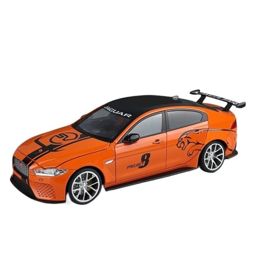 GUOLAIXIANG Exquisites Modell 1/18 Für Große Größe Jaguar XE SV Legierung Auto Modell Lenkung Stoßdämpfer Spielzeug Simulation Auto Modell Sammlung(Orange) von GUOLAIXIANG