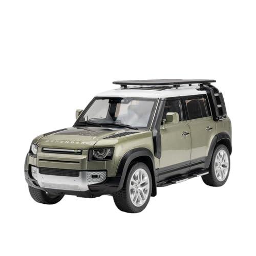 GUOLAIXIANG Exquisites Modell 1/18 Für Große Größe Land Rover Defender Legierung Auto Modell Lenkung Stoßdämpfer Spielzeug Simulation Auto Modell Sammlung(Green) von GUOLAIXIANG