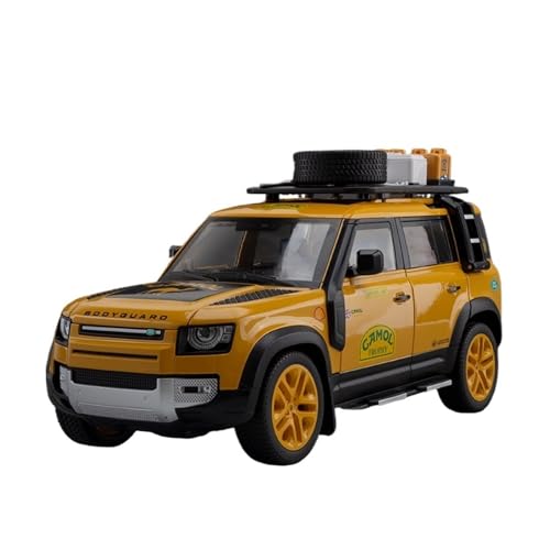 GUOLAIXIANG Exquisites Modell 1/18 Für Große Größe Land Rover Defender Legierung Auto Modell Lenkung Stoßdämpfer Spielzeug Simulation Auto Modell Sammlung(Yellow) von GUOLAIXIANG