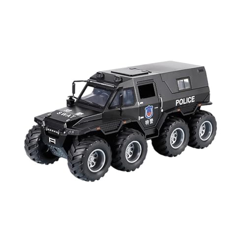 GUOLAIXIANG Exquisites Modell 1/24 Für Shaman 8 * 8 ATV Modell Auto Zink-Legierung Pull Back Spielzeug Auto Mit Sound Und Licht Für Kinder Vorhanden(Black) von GUOLAIXIANG