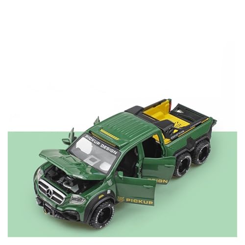 GUOLAIXIANG Exquisites Modell 1/32 Für X-Class EXY 6 * 6 Modell Auto Zink-Legierung Pull Back Spielzeug Auto Mit Sound Und Licht Für Kinder Geschenk(Green) von GUOLAIXIANG