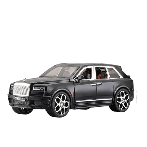 GUOLAIXIANG Exquisites Modell 1:20 Für Rolls-Royce Cullinan Automodell Pull Back Autospielzeug Mit Sound Und Licht Zinklegierung Karosserie(Black) von GUOLAIXIANG