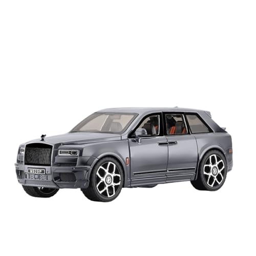 GUOLAIXIANG Exquisites Modell 1:20 Für Rolls-Royce Cullinan Automodell Pull Back Autospielzeug Mit Sound Und Licht Zinklegierung Karosserie(Chrome) von GUOLAIXIANG