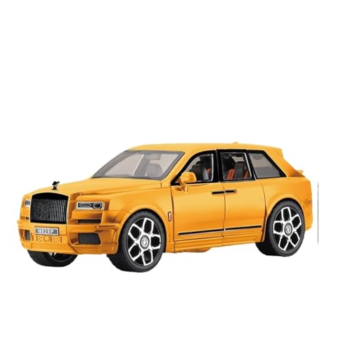 GUOLAIXIANG Exquisites Modell 1:20 Für Rolls-Royce Cullinan Automodell Pull Back Autospielzeug Mit Sound Und Licht Zinklegierung Karosserie(Gold) von GUOLAIXIANG