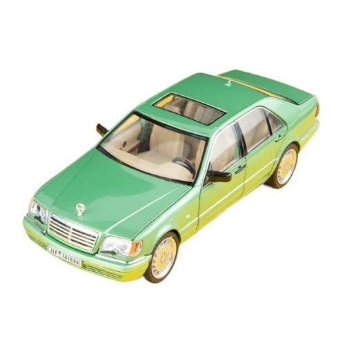 GUOLAIXIANG Exquisites Modell 1:24 Für AMG 320SEL Automodell Pull Back Autospielzeug Mit Sound Und Licht Zinklegierung Karosserie(Green) von GUOLAIXIANG