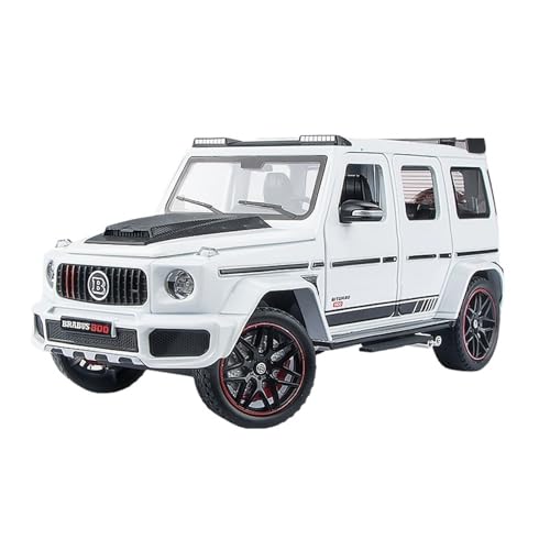 GUOLAIXIANG Exquisites Modell 1:24 Für BARBOS G800 Automodell Pull Back Autospielzeug Mit Sound Und Licht Zinklegierung Karosserie(White) von GUOLAIXIANG