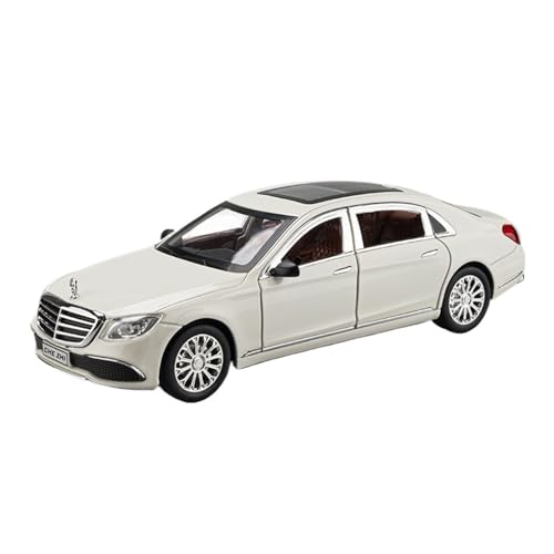 GUOLAIXIANG Exquisites Modell 1:24 Für E300L Modell Auto Druckguss Sammeln Pull Back Spielzeug Auto Mit Licht Und Sound(White) von GUOLAIXIANG