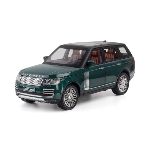 GUOLAIXIANG Exquisites Modell 1:24 Für Range Rover Automodell Pull Back Autospielzeug Mit Sound Und Licht Zinklegierung Karosserie(Green) von GUOLAIXIANG