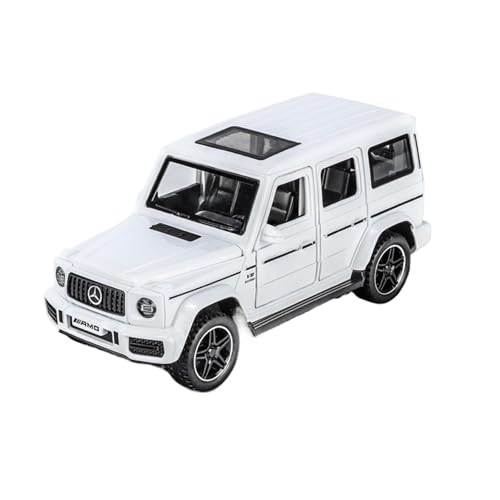 GUOLAIXIANG Exquisites Modell 1:32 Für AMG G63 Automodell Pull Back Autospielzeug Mit Sound Und Licht Zinklegierung Karosserie(White) von GUOLAIXIANG