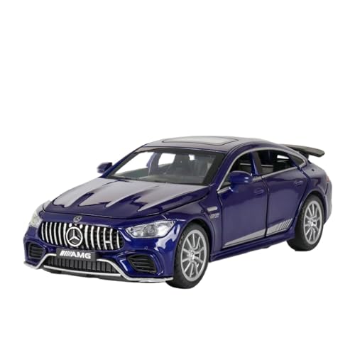 GUOLAIXIANG Exquisites Modell 1:32 Für AMG GT63 Automodell Pull Back Autospielzeug Mit Sound Und Licht Zinklegierung Karosserie(Blue) von GUOLAIXIANG