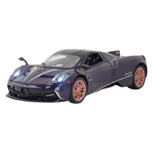 GUOLAIXIANG Exquisites Modell 1:32 Für Pagani DINASTIA Automodell Pull Back Autospielzeug Mit Sound Und Licht Zinklegierung Karosserie(Purple) von GUOLAIXIANG