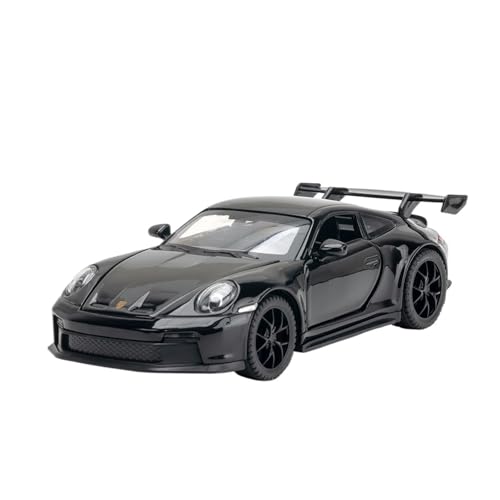 GUOLAIXIANG Exquisites Modell 1:32 Für Pors-Che 911 Automodell Pull Back Autospielzeug Mit Sound Und Licht Zinklegierung Karosserie(Black) von GUOLAIXIANG