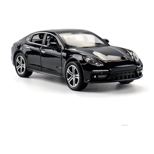 GUOLAIXIANG Exquisites Modell 1:32 Für Pors-Che Panamera Automodell Pull Back Autospielzeug Mit Sound Und Licht Zinklegierung Karosserie(Black) von GUOLAIXIANG