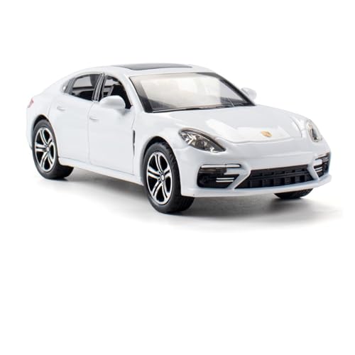 GUOLAIXIANG Exquisites Modell 1:32 Für Pors-Che Panamera Automodell Pull Back Autospielzeug Mit Sound Und Licht Zinklegierung Karosserie(White) von GUOLAIXIANG