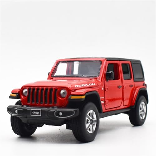 GUOLAIXIANG Exquisites Modell Für Jeep Wrangler Sahara Legierung Auto Modell Lenkung Stoßdämpfer Spielzeug 1:32 Sammlung Ornamente Junge Geschenk(Red) von GUOLAIXIANG