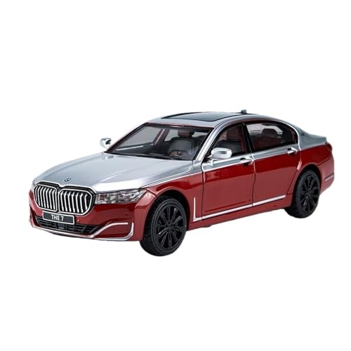 GUOLAIXIANG Exquisites Modell Große Größe Legierung Für 760i Auto Modell Lenkung Stoßdämpfer Spielzeug 1:24 Simulation Auto Modell Sammlung(Silver) von GUOLAIXIANG