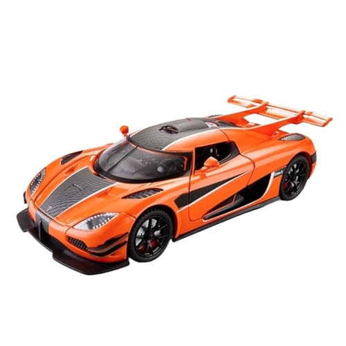 GUOLAIXIANG Für 1:18 Legierung Auto Modell Simulation Supercar Racing Legierung Modell Sammlung Gelegenheit Ornament(Orange) von GUOLAIXIANG