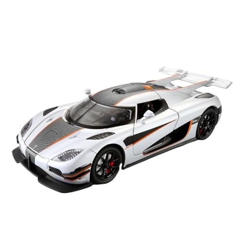 GUOLAIXIANG Für 1:18 Legierung Auto Modell Simulation Supercar Racing Legierung Modell Sammlung Gelegenheit Ornament(White) von GUOLAIXIANG