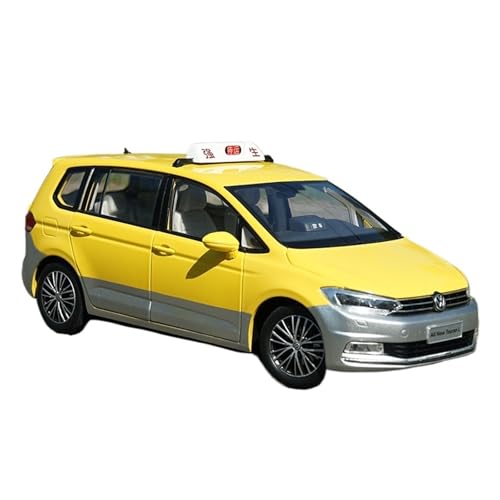 GUOLAIXIANG Für 1:18 Original SAIC Neue Touran L Auto Modell Shanghai Taxi TOURAN Taxi Auto Modell(Yellow) von GUOLAIXIANG