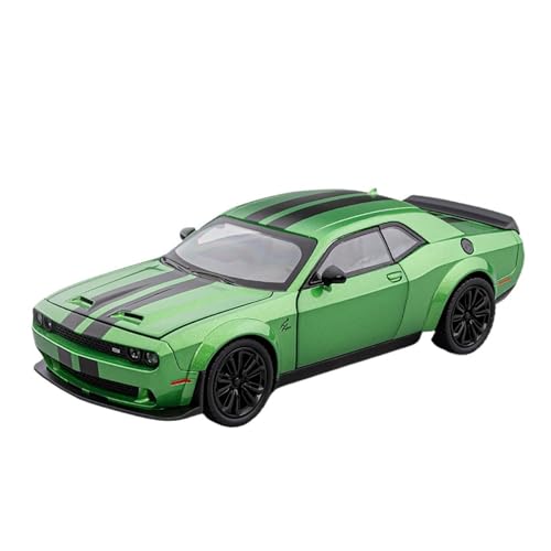 GUOLAIXIANG Für 1:22 Simulation Legierung Straßenpolizeiauto American Muscle Car Sound Und Licht Türöffnung Auto Sammlung Modell Ornament(Green) von GUOLAIXIANG