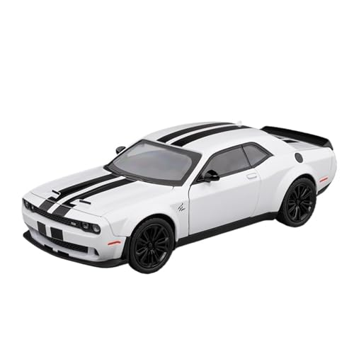 GUOLAIXIANG Für 1:22 Simulation Legierung Straßenpolizeiauto American Muscle Car Sound Und Licht Türöffnung Auto Sammlung Modell Ornament(White) von GUOLAIXIANG