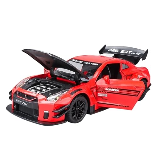 GUOLAIXIANG Für 1:24 God of War GTR Sportwagenmodell Ornamente Legierung Automodell Simulation Automodell Sammlung Ornamente(Red) von GUOLAIXIANG