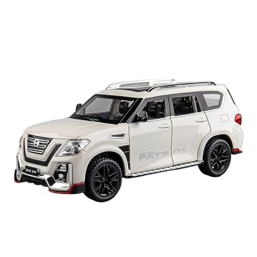 GUOLAIXIANG Für 1:24 Patrol Auto Modell Off-Road SUV Auto Modell Simulation Legierung Y62(White) von GUOLAIXIANG