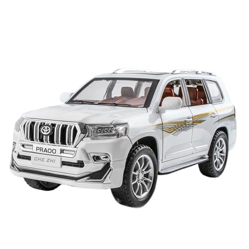 GUOLAIXIANG Für 1:24 Prado Metall Auto Modell Simulation Sammlung Geländewagen(White) von GUOLAIXIANG