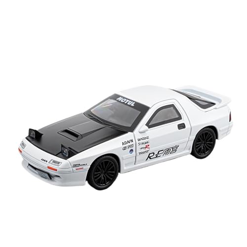 GUOLAIXIANG Für 1:32 Simulation Collection Modell RX7 Legierung Modell Ornament Sound Und Licht Sportwagen Auto(White) von GUOLAIXIANG