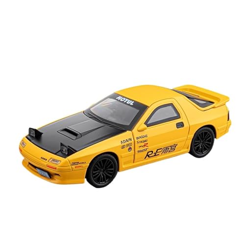 GUOLAIXIANG Für 1:32 Simulation Collection Modell RX7 Legierung Modell Ornament Sound Und Licht Sportwagen Auto(Yellow) von GUOLAIXIANG