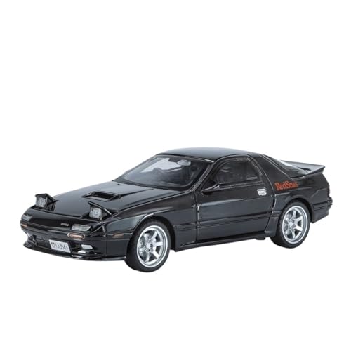 GUOLAIXIANG Für 1:32 Simulation Mazda RX7 Legierung Sound Und Licht Pull Back Automodell(Black) von GUOLAIXIANG