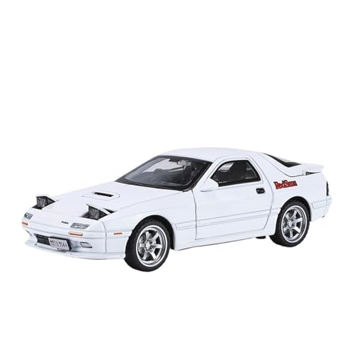 GUOLAIXIANG Für 1:32 Simulation Mazda RX7 Legierung Sound Und Licht Pull Back Automodell(White) von GUOLAIXIANG