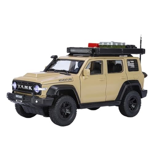 GUOLAIXIANG Für 300 Legierung Simulation Auto Modell 1:24 Große Legierung Simulation Geländewagen Modell Ornamente(Desert Yellow) von GUOLAIXIANG