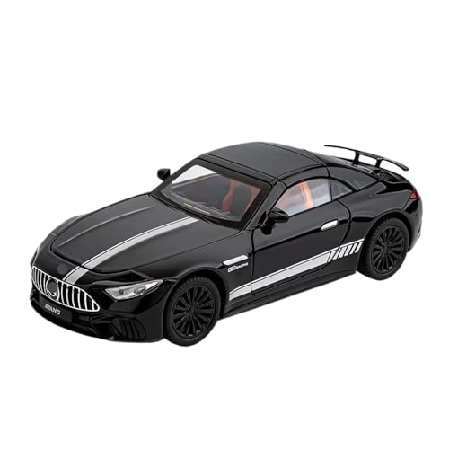 GUOLAIXIANG Für AMG SL63 1:22 Legierung Automodell Cabrio Sound Und Licht Offene Tür Klappdach Coupe Modell Sammlerstück Ornament(Black) von GUOLAIXIANG