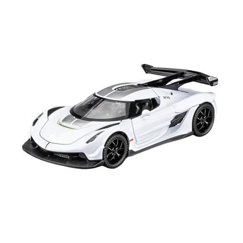 GUOLAIXIANG Für Automodell Jesko Automodell Simulation Supercar Legierung Automodell Sammlung Ornament(White) von GUOLAIXIANG