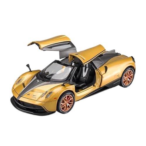 GUOLAIXIANG Für Chinesische Loong Huayra 1:22 Simulation Auto Modell Legierung Gull Wing Tür Akusto-Optik Sport Auto Modell Sammlung Zubehör(Yellow) von GUOLAIXIANG