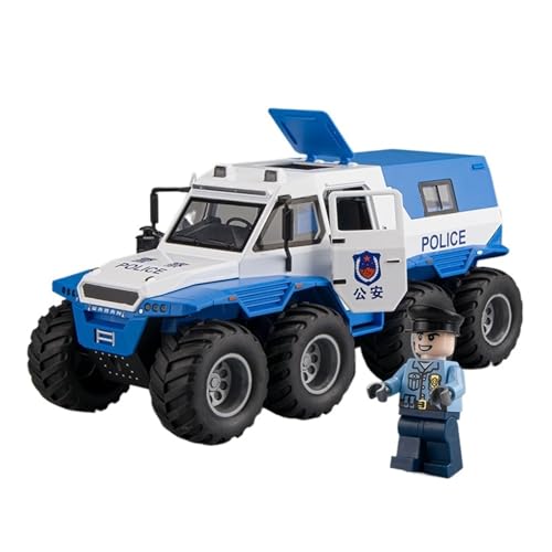 GUOLAIXIANG Für Conqueror Alloy Großes Automodell Simulation Offroad-Spezial-Panzerfahrzeug Der Polizei(White) von GUOLAIXIANG