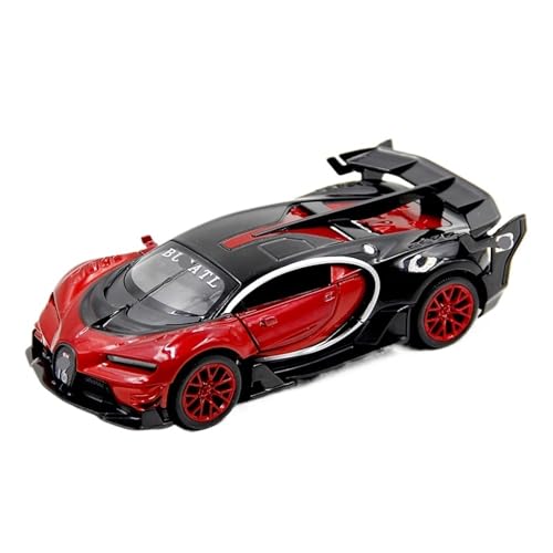 GUOLAIXIANG Für GT Qianlong 1:32 Legierung Exquisite Auto Modell Simulation Sport Auto Sound Und Licht Rückkehr Kraft Tür Öffnung Sammlung Ornament Auto Modell(Red) von GUOLAIXIANG