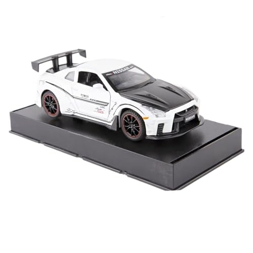 GUOLAIXIANG Für GTR-Automodell Japanische God of War-Legierungssimulationssammlung Ornament, Spielzeugautomodell Rennwagen(White) von GUOLAIXIANG