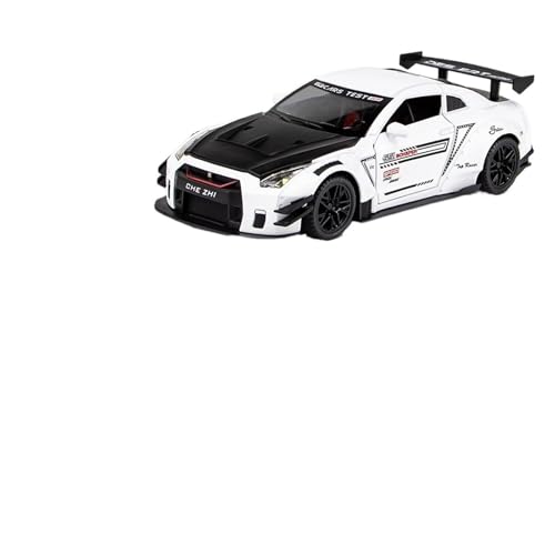 GUOLAIXIANG Für GTR Automodell Sportwagenmodell Legierungssimulation Rallyeauto Nissan Automodellsammlung Ornamente(White) von GUOLAIXIANG