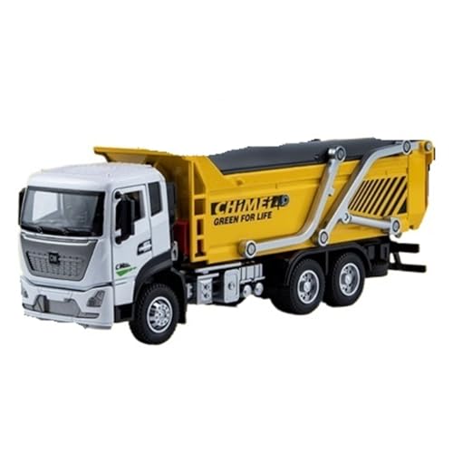 GUOLAIXIANG Für Große LKW-Modelle Transport-LKW-Ornamente Technische Fahrzeug-Ornamente Simulieren Container-Muldenkipper Aus Legierung(Yellow) von GUOLAIXIANG