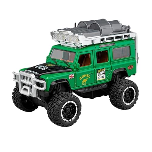 GUOLAIXIANG Für Große Polizeiauto-Legierung Simulation Land Rover Defender Polizei Geländewagen Modell 110(Green) von GUOLAIXIANG