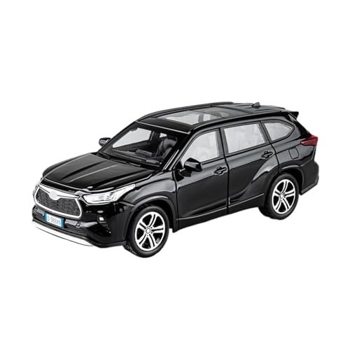 GUOLAIXIANG Für Highlander 1:32 Legierung Simulation Exquisite Auto Modell Mit Sound Und Licht Feedback 6 Tür Geländewagen Sammlung Auto Modell Ornament(Black) von GUOLAIXIANG